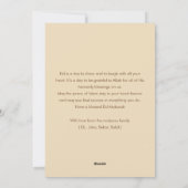 Elegant Vintage Gold Mosque Eid Mubarak Card Feiertagskarte (Rückseite)