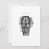 Elegant Vintage Gothic Black Toile Skull Wedding Einladung (Rückseite)