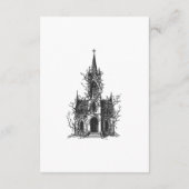 Elegant Vintage Gothic Black Toile Wedding Begleitkarte (Rückseite)