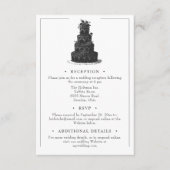 Elegant Vintage Gothic Black Toile Wedding Begleitkarte (Vorderseite)