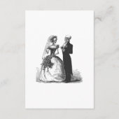 Elegant Vintage Gothic Black Toile Wedding Begleitkarte (Rückseite)