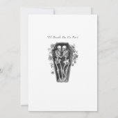 Elegant Vintage Gothic Black Toile Wedding Einladung (Rückseite)