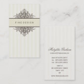 ELEGANT VINTAGE hübsche schöne Renaissance Elfenbe Visitenkarte (Vorne/Hinten)