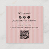 ELEGANT VINTAGE hübsche schöne Renaissance-Rosa Quadratische Visitenkarte (Rückseite)