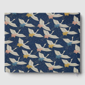 Elegant Vintage Japanese Cranes Baby Shower Gästebuch (Rückseite)