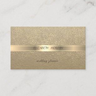 Elegant Vintage, Kraft, Gold Konfetti Visitenkarte