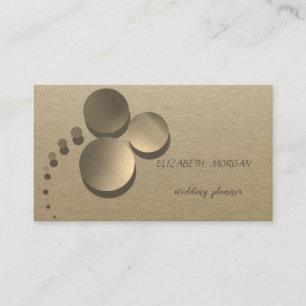 Elegant Vintage, Kraft, Gold Konfetti Visitenkarte