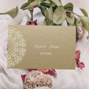 Elegant Vintage, Kraft  , Spitze Visitenkarte