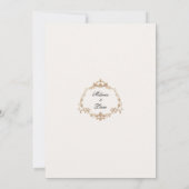 Elegant Vintage Lotus Asian Inspired  Einladung (Rückseite)