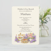Elegant Vintage Mother's Day Brunch Einladung (Stehend Vorderseite)