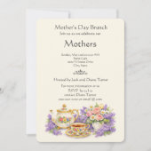 Elegant Vintage Mother's Day Brunch Einladung (Vorderseite)
