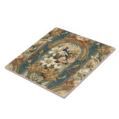 Elegant Vintage Nouveau Floral Birds Fliese (Seite)
