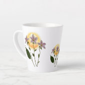 Elegant Vintage Peach Rose Butterfly Small Milchtasse (Linke Ecke)