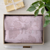 Elegant Vintage Pink Toile Deer Woodland Seidenpapier (Geschenk)