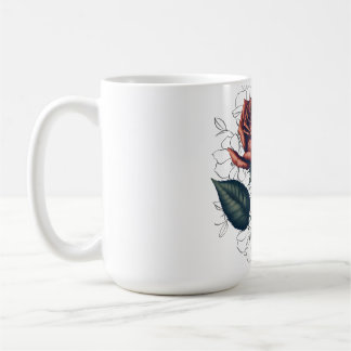 Elegant Vintage Rose – Floral Art T-Shirt Design Kaffeetasse