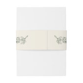 Elegant Vintage Sage Green Wedding  Einladungsbanderole (Rückseitenbeispiel)