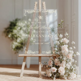 Elegant Vintage She Found Her Honey Bridal Shower Acrylschild