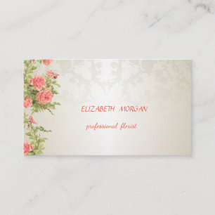 Elegant Vintage ,Spitze,Rosen Visitenkarte