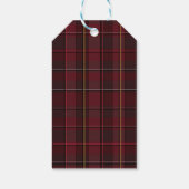 Elegant vintage Tartan Plaid Christmas gift tag Geschenkanhänger (Rückseite)