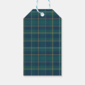Elegant vintage Tartan Plaid Christmas gift tag Geschenkanhänger (Rückseite)