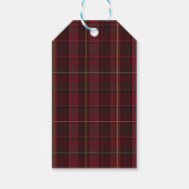 Elegant vintage Tartan Plaid Christmas gift tag Geschenkanhänger (Rückseite)