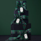 Elegant vintage Tartan Plaid Christmas gift tag Geschenkanhänger
