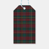 Elegant vintage Tartan Plaid Christmas gift tag Geschenkanhänger (Rückseite)