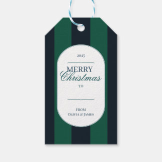 Elegant vintage Tartan Plaid Christmas gift tag Geschenkanhänger