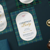 Elegant vintage Tartan Plaid Christmas Invitation Einladung