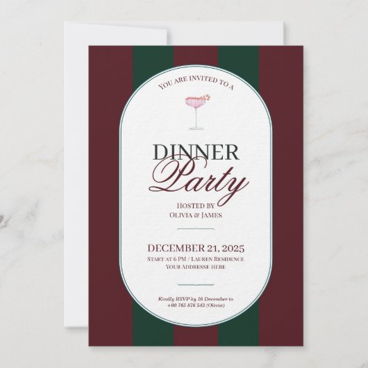 Elegant vintage Tartan Plaid Christmas Invitation Einladung (Vorderseite)