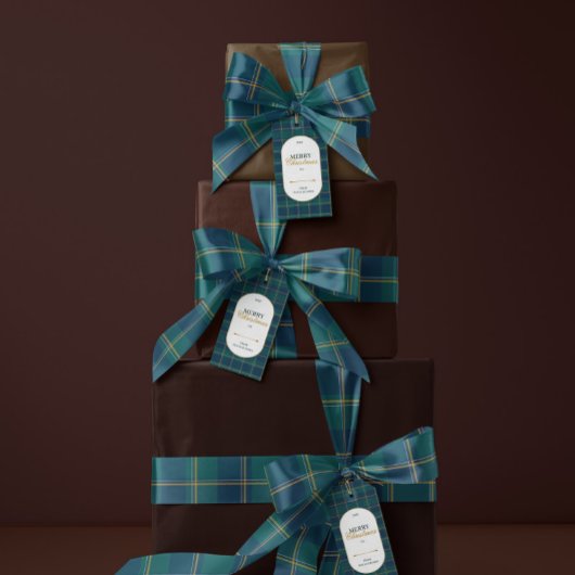 Elegant vintage Tartan Plaid Christmas Satinband