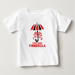 Elegant Vintage Umbrella with Ribbon Bow Design Baby T-shirt