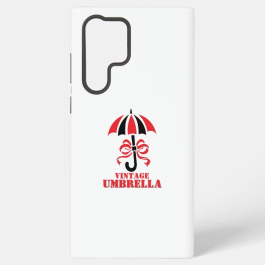 Elegant Vintage Umbrella with Ribbon Bow Design Samsung Galaxy Hülle (Rückseite)