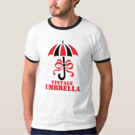 Elegant Vintage Umbrella with Ribbon Bow Design T-Shirt