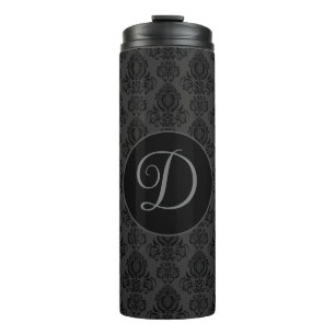 Elegant, Vintage, viktorianischer Damast personali Thermosbecher