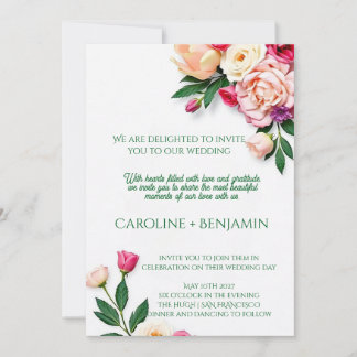 Elegant Vintage Wedding Invitation Card Einladung