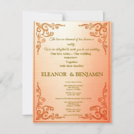 Elegant Vintage Wedding Invitation Card – Ornate F Mitteilungskarte
