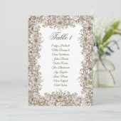 ​Elegant Vintage Wedding Seating Chard Card Einladung (Stehend Vorderseite)