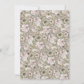 ​Elegant Vintage Wedding Seating Chard Card Einladung (Rückseite)