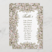 Elegant Vintage Wedding Seating Chard Card Einladung (Vorne/Hinten)