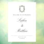 Elegant Vintage Wedding Welcome Sign Window Cling Fensteraufkleber (Blatt 3)