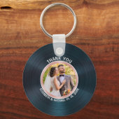 Elegant Vinyl Datensatz benutzerdefinierten Foto N Schlüsselanhänger (Vorderseite)