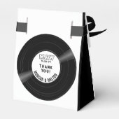 Elegant Vinyl Record Black & White Geschenkschachtel (Rückseite)
