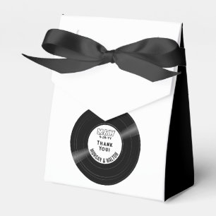 Elegant Vinyl Record Black & White Geschenkschachtel