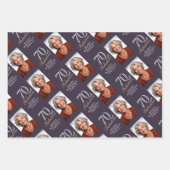 Elegant Violet 70 and Fabulous 70th Birthday Photo Geschenkpapier Set (Vorderseite)