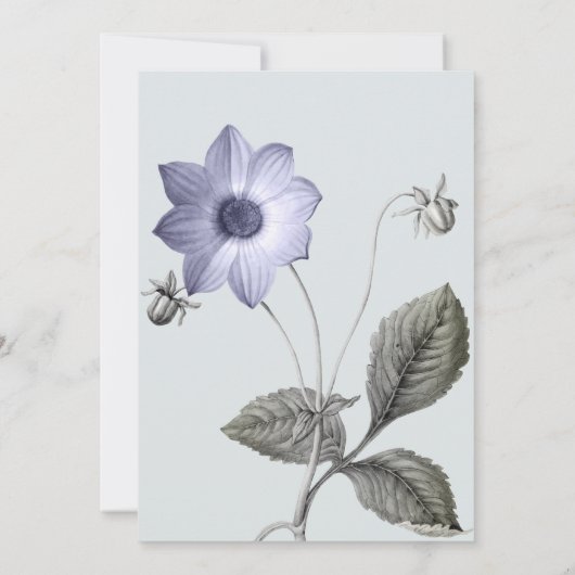 Elegant violet & gold hydrangea wedding invitation einladung (Rückseite)