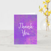 Elegant Violet Marbling Vielen Dank Karte (Gelbe Blume)