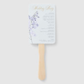 Elegant Violet & Mint Hydrangea Wedding Hand Fan Fächer (Rückseite)