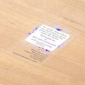 Elegant Violets Catholic Wedding Invitation Acryleinladungen (Ablage )