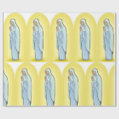 Elegant Virgin Mary Catholic Religious Geschenkpapier (Flach)
